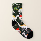 クリスマス恐竜 ソックス (左内側)