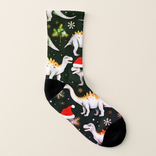 クリスマス恐竜 ソックス (左内側)