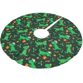 クリスマス恐竜 ブラッシュドポリエステルツリースカート (アングル)