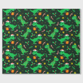 クリスマス恐竜 ラッピングペーパー (フラット)