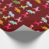 クリスマス恐竜 ラッピングペーパー (角)