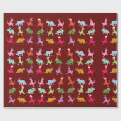 クリスマス恐竜 ラッピングペーパー (フラット)