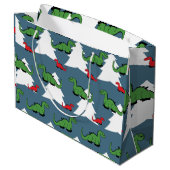 クリスマス恐竜 ラージペーパーバッグ (裏面アングル)