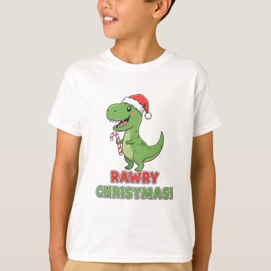 クリスマス恐竜Tシャツ Tシャツ (正面)