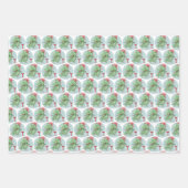 クリスマス恐竜Tレックス ラッピングペーパーシート (正面2)