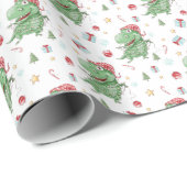 クリスマス恐竜Tレックス ラッピングペーパー (ロールコーナー)