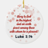 クリスマス恵みかわいいフラミンゴオーナメント セラミックオーナメント (裏面)