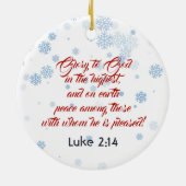 クリスマス恵みかわいいペンギンオーナメント セラミックオーナメント (裏面)