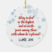 クリスマス恵みかわいい亀オーナメント セラミックオーナメント (裏面)