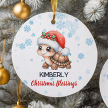 クリスマス恵みかわいい亀オーナメント