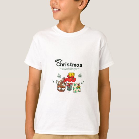 クリスマス恵みと親善 Tシャツ (正面)