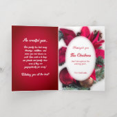 クリスマス恵みのレターカード 箔グリーティングカード (内側レイダウン)