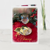 クリスマス恵みのレターカード 箔グリーティングカード (正面)