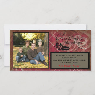 クリスマス恵みの写真カード シーズンカード