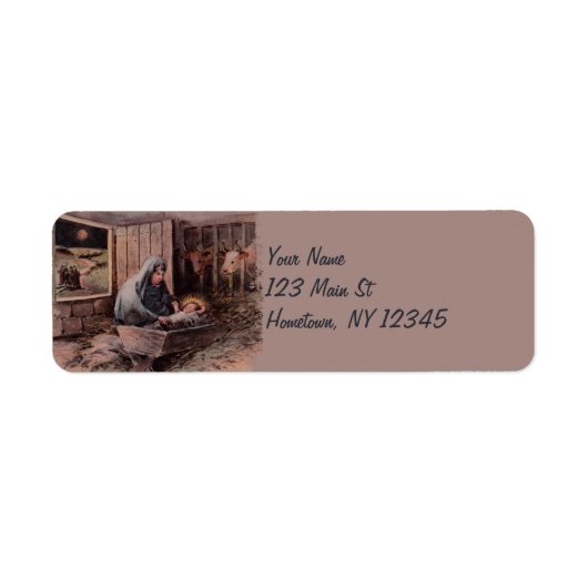 クリスマス恵みの差出人住所ラベル ラベル (正面)