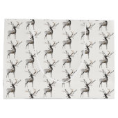 クリスマス恵みの水彩紅葉ホリデー ラージペーパーバッグ (裏面)