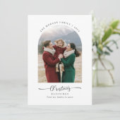クリスマス恵みアーチファミリーフォトホリデーカード シーズンカード (スタンド正面)