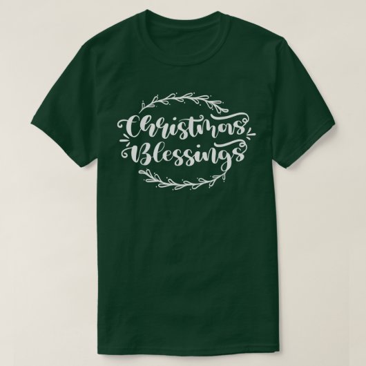 クリスマス恵みウィズハッピーホリデー Tシャツ (デザイン正面)