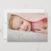 クリスマス恵みエレガントホリデーフォトカード シーズンカード (正面)