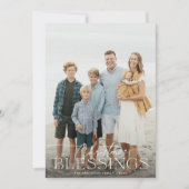 クリスマス恵みエレガントホリデーフォトカード シーズンカード (正面)