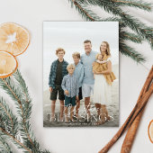 クリスマス恵みエレガントホリデーフォトカード シーズンカード