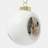クリスマス恵みエレガントホリデーフォトカード セラミックボールオーナメント (左)