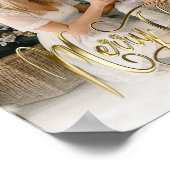 クリスマス恵みエレガントホリデーフォトカード ポスター (角)