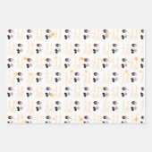 クリスマス恵みエンジェルラッピング紙 – 女の子 ラッピングペーパーシート (正面2)