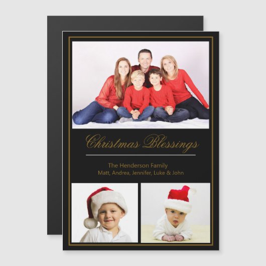 クリスマス恵みカスタム家族の写真 (正面/裏面)