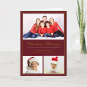 クリスマス恵みカスタム家族の写真 カード (正面)