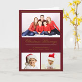 クリスマス恵みカスタム家族の写真 カード (黄色い花)