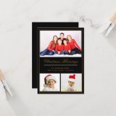 クリスマス恵みカスタム家族の写真 カード (正面/裏面インサイチュ)