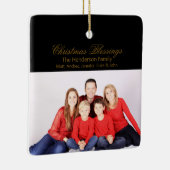 クリスマス恵みカスタム家族の写真 セラミックオーナメント (右)