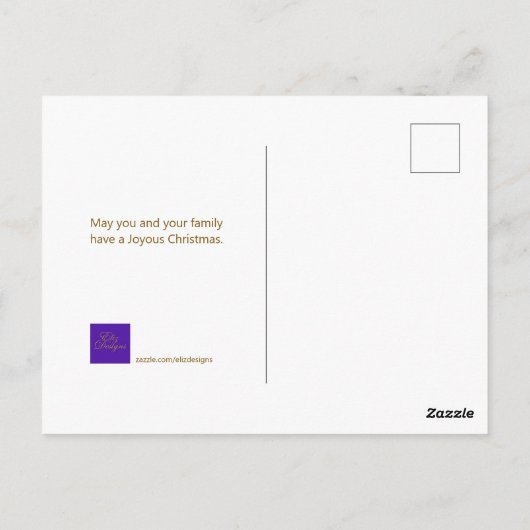 クリスマス恵みカスタム家族の写真 ポストカード (裏面)