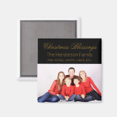 クリスマス恵みカスタム家族の写真 マグネット (正面/裏面)