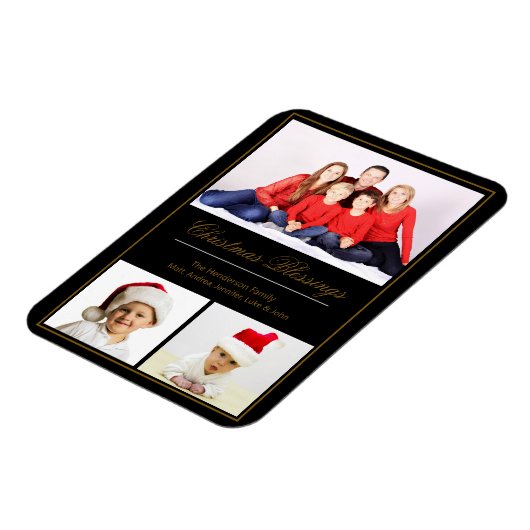 クリスマス恵みカスタム家族の写真 マグネット (左側)