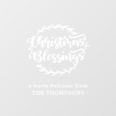 クリスマス恵みスクリプトのウェルカムネーム ウィンドウサイン (シート)