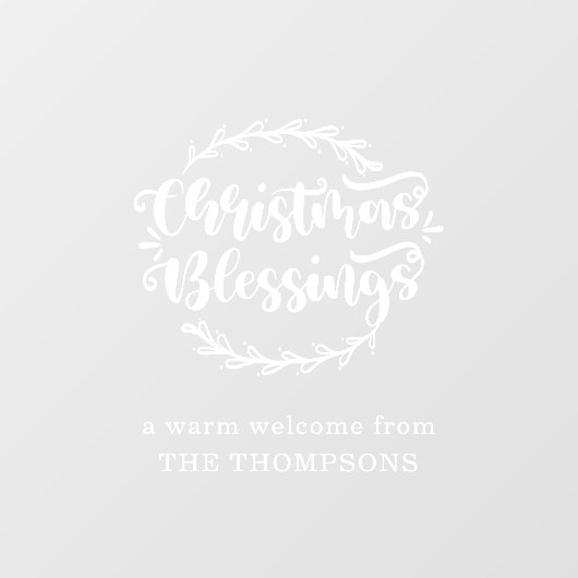 クリスマス恵みスクリプトのウェルカムネーム ウィンドウサイン (シート)