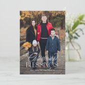 クリスマス恵みスタイリッシュ文字オーバーレイ1 – 写真 シーズンカード (スタンド正面)