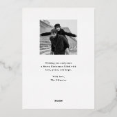 クリスマス恵みスタイリッシュ文字オーバーレイ1 – 写真 箔シーズンカード (裏面)