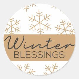 クリスマス恵みスノーフレーク装飾シール ラウンドシール