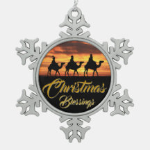 クリスマス恵みスリーワイズメンオレンジサンセット