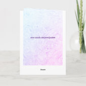 クリスマス恵みパープルフロストデザイン カード (裏面)