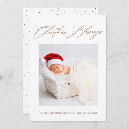 クリスマス恵みフェスティバルドットホリデーカード 招待状 (正面/裏面)