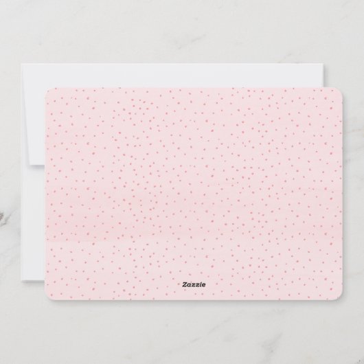 クリスマス恵みフォトピンクシンプルキモダンッズ シーズンカード (裏面)