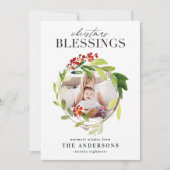 クリスマス恵みフローラリース写真 シーズンカード (正面)