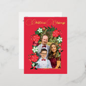 クリスマス恵みフローラ 箔シーズンポストカード (正面/裏面)