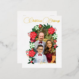 クリスマス恵みフローラ 箔シーズンポストカード