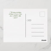 クリスマス恵みフローラ 箔シーズンポストカード (裏面)