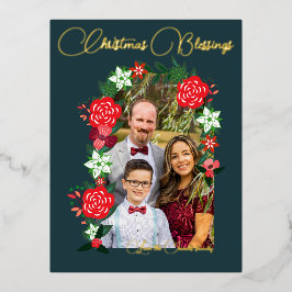 クリスマス恵みフローラ 箔シーズンポストカード